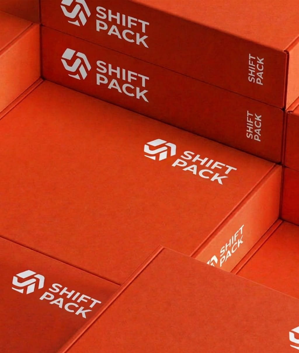 Boîtes orange imprimées Shift Pack